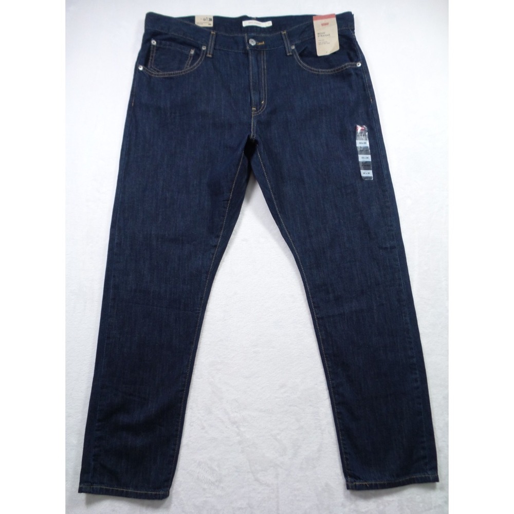 Levis Jeans Womens 33 Middy Straight Leg Denim Stretch Mid Rise Dark‎ Wash NWT